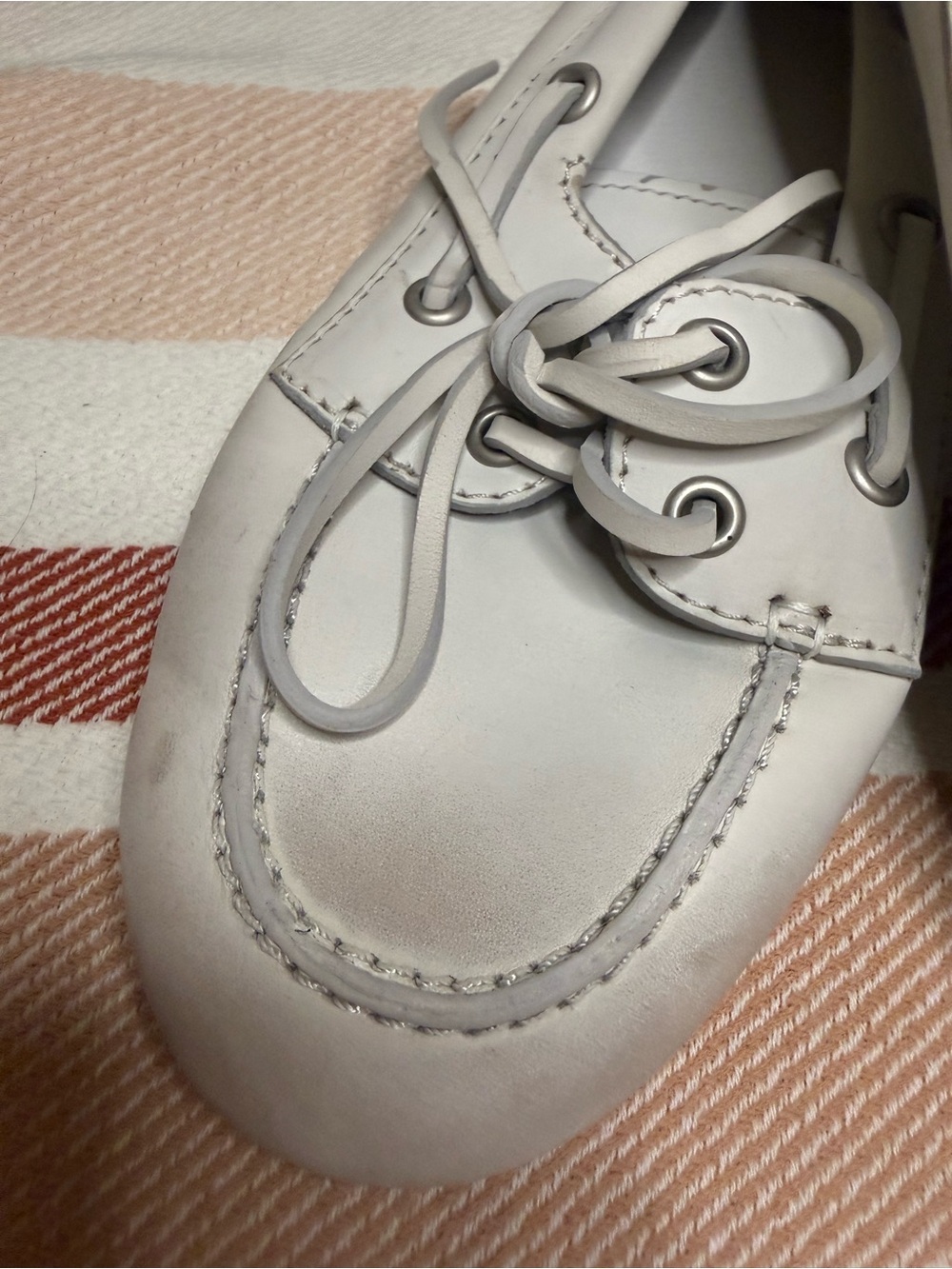 Jeffrey Campbell JC Decks White Leather Boat Shoes Loafers Moccasin 7.5 - Picture 5 of 5